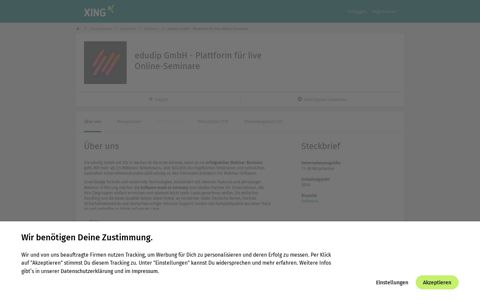 edudip GmbH - Plattform für live Online-Seminare als ... - Xing