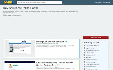Key Solutions Online Portal - Loginii.com