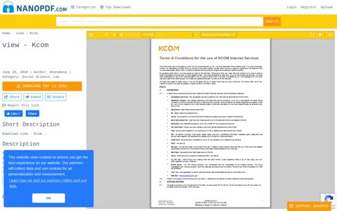 Terms & Conditions for the use of KCOM Internet Services