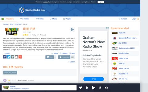 IRIE FM Listen Live - 107.5 MHz FM, Ocho Rios, Jamaica ...