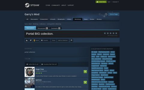 Steam Workshop::Portal BIG colection.