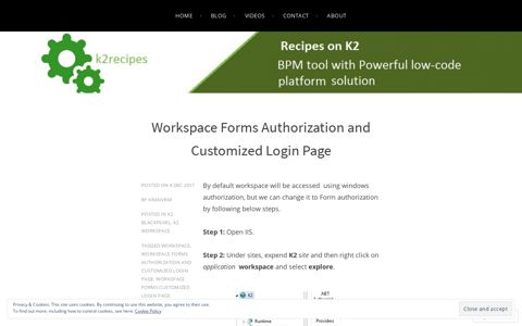 Workspace Forms Authorization and Customized Login Page