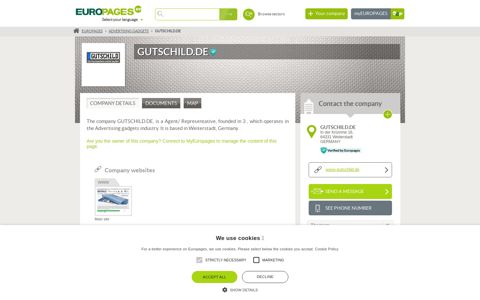 GUTSCHILD.DE, Advertising gadgets, on EUROPAGES.