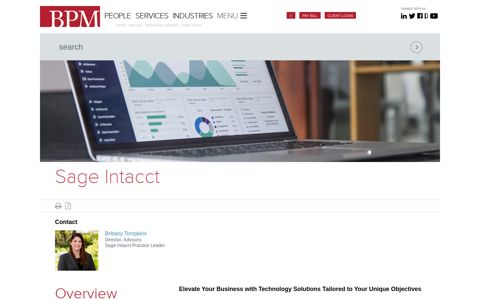 Sage Intacct - Cloud Accounting Solution with BPM CPA - BPM