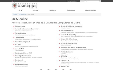 UCM online - Universidad Complutense de Madrid