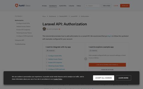Auth0 Laravel API SDK Quickstarts: Authorization