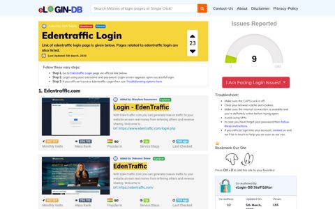 Edentraffic Login - A database full of login pages from all over ...