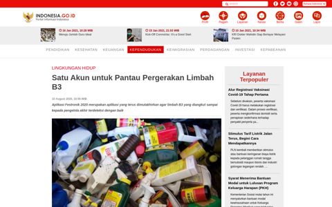 Satu Akun untuk Pantau Pergerakan Limbah B3 | Indonesia ...