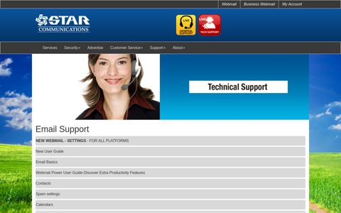 Email Support - Star Communications
