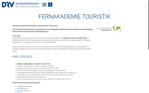 FernAkademie Touristik - DRV-Travel Industry Card