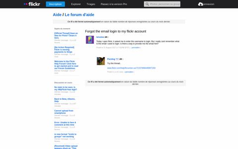 The Help Forum: Forgot the email login to my flickr ... - Flickr