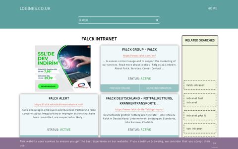 falck intranet - General Information about Login - Logines.co.uk