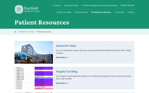 Patient Resources | Fairfield Medical Center