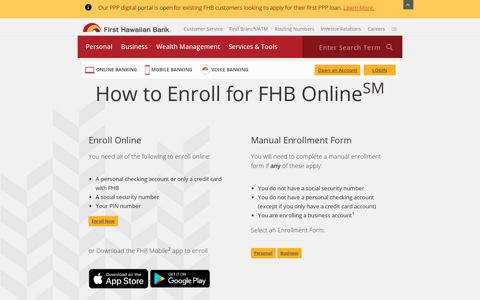 How to Enroll - First Hawaiian Bank
