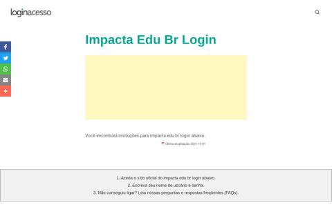 ▷ Impacta Edu Br Login - Loginacesso.net