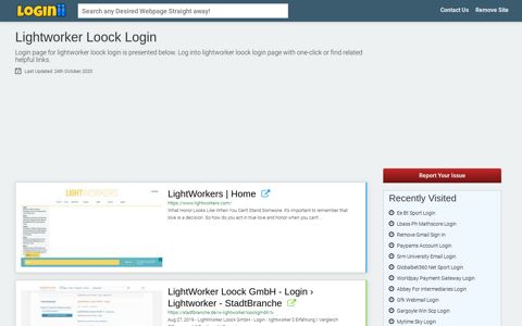 Lightworker Loock Login | Accedi Lightworker Loock