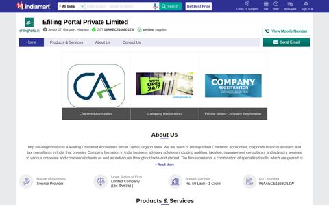Efiling Portal Private Limited, Gurgaon - Service Provider of ...