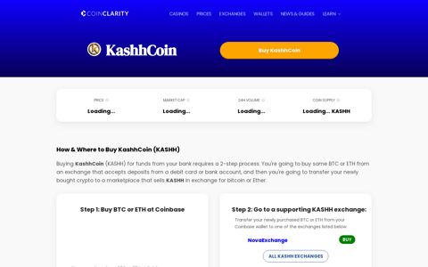 How & Where to Buy KashhCoin: Price & Exchanges ...