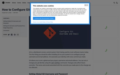 How to Configure Git Username and Email Address | Linuxize