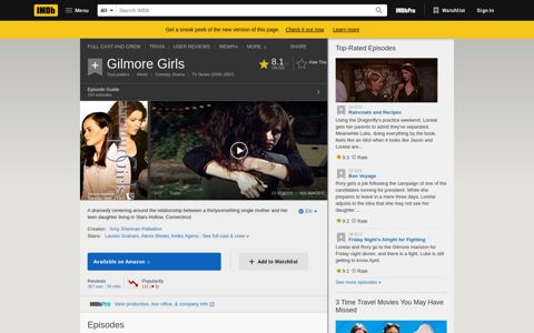 Gilmore Girls (TV Series 2000–2007) - IMDb