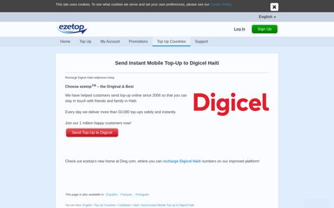 Recharge Digicel Haiti. Send Top-Up to Digicel Haiti - ezetop ...