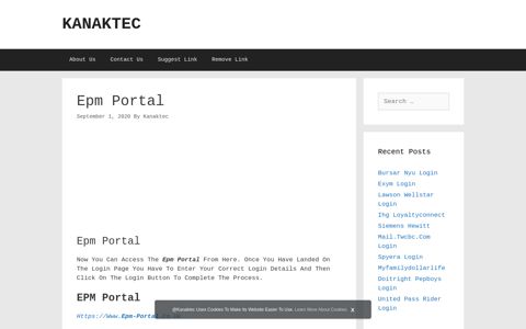 Epm Portal | Kanaktec