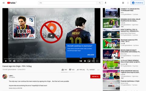 Cannot sign into Origin - FIFA 14 Bug - YouTube