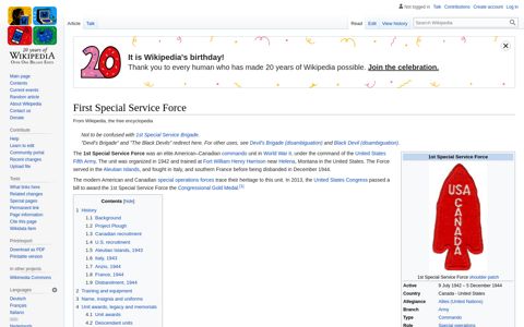 First Special Service Force - Wikipedia