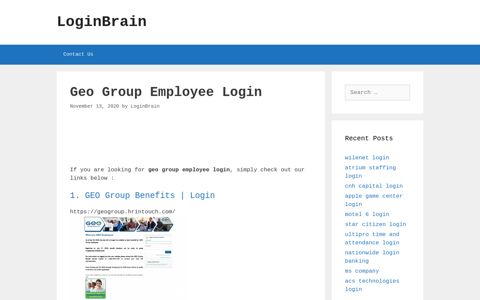 Geo Group Employee Geo Group Benefits | Login - LoginBrain