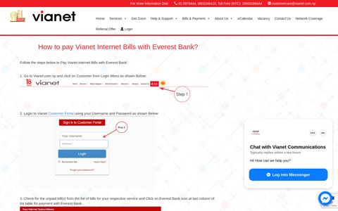 How to pay Vianet Internet Bills with Everest Bank? | Vianet ...