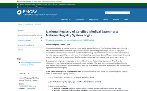 National Registry of Certified Medical Examiners: National ...