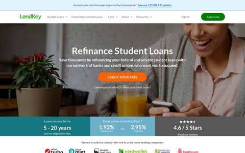 Student Loan Refinancing: Refinance Student ... - LendKey
