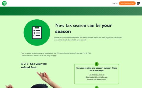 Faster Tax Refunds with TurboTax and Others: Green Dot