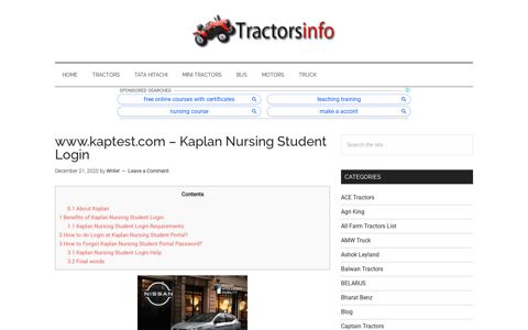 www.kaptest.com – Kaplan Nursing Student Login