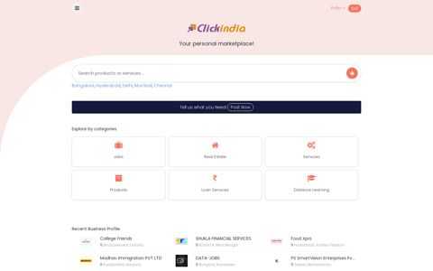 Free Buy Sell Classified Ads - Clickindia Mobile