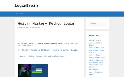 guitar mastery method login - LoginBrain