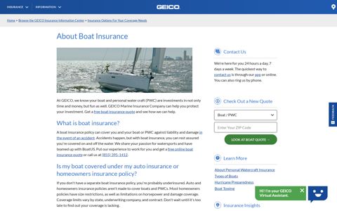 About Boat Insurance - Geico