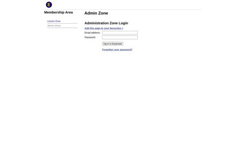 Membership Area - Admin Zone - Easyread