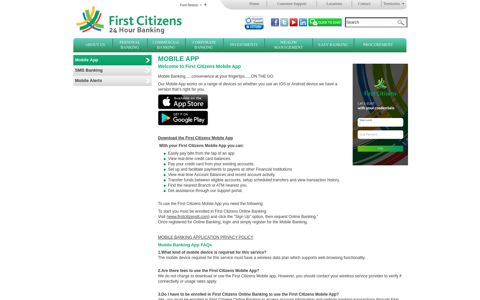 Mobile Banking App FAQs - First Citizens