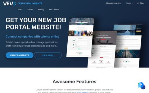 VEVS: Job Portal Websites | Website Builder - VEVS.com