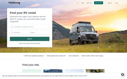Outdoorsy: Trusted RV rental marketplace