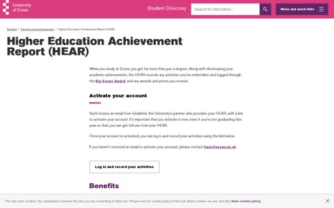 Higher Education Achievement Report (HEAR) | University of ...