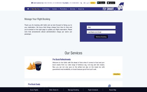 Manage Flight Booking - Update Your Flight Booking | GoAir
