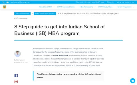 8 Step guide to get into Indian School of Business (ISB) MBA ...
