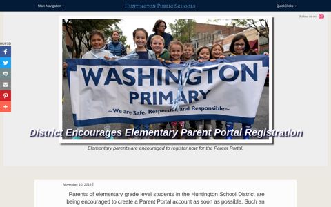 District Encourages Elementary Parent Portal ... - HUFSD.edu