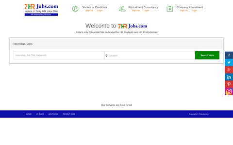 7HrJobs.com | HR Internship | HR Jobs | HR Jobs Portal ...