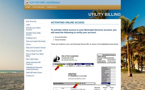 Utility Billing - Customer Self Service - City of Fort Lauderdale