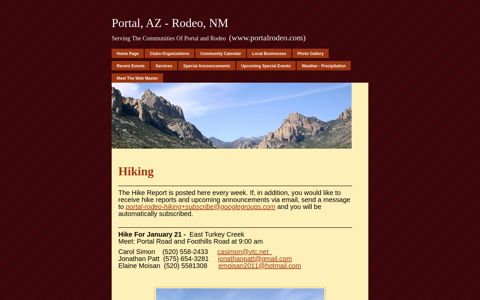 Hiking | Portal, AZ - Rodeo, NM