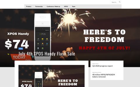 July 4th XPOS Handy Flash Sale - Pundi X