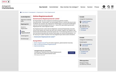 Online-Registerauskunft - Berlin.de